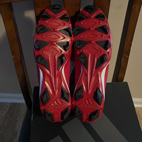 NIB ADIDAS ICON 8 MD RED BASEBALL CLEATS SIZE 15 - Picture 4 of 4